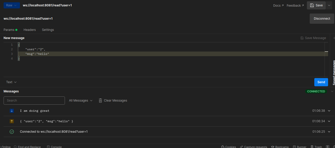 User 1 Chat Interface